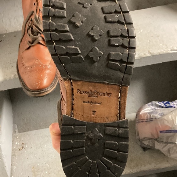 Russel and Brinkley Real Brown Leather Dress Boots - Picture 3 of 3